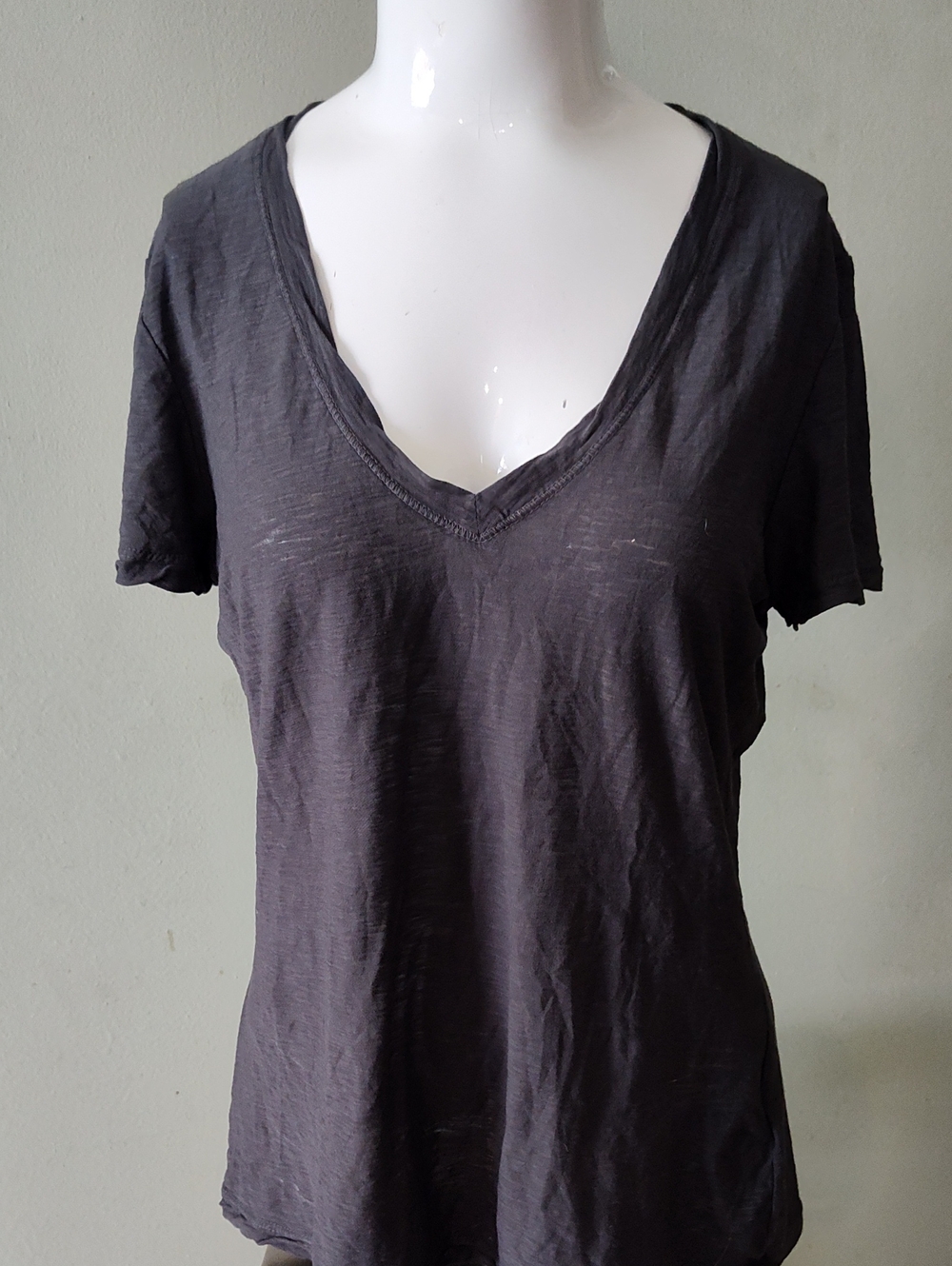 James Perse  Los Angeles Gray V-neck T-shirt Size 3
